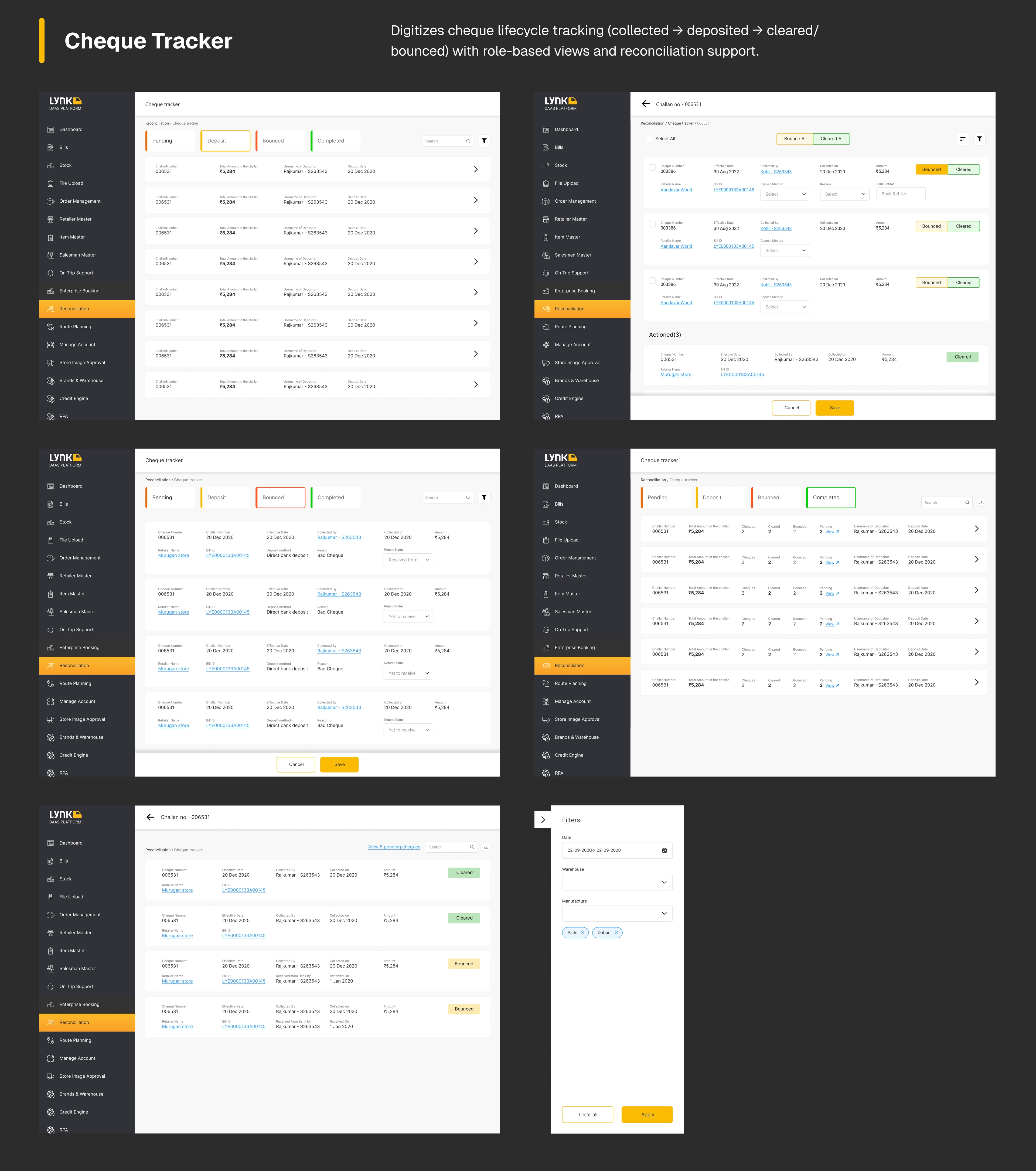 Merlin — Cheque Tracker 1