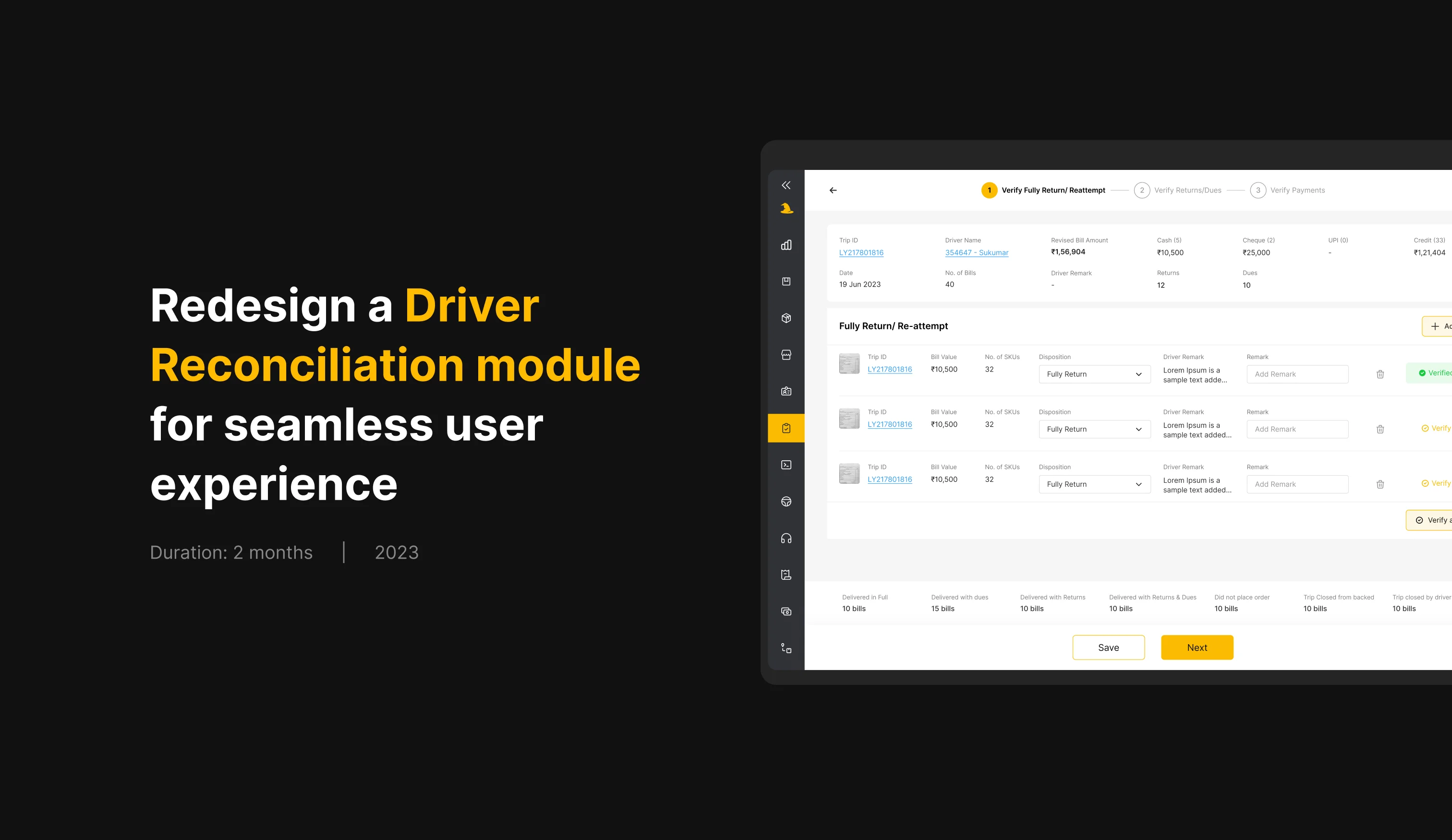 Merlin: Redesigned Driver Reconciliation in FMCG Distribution — Intro 1
